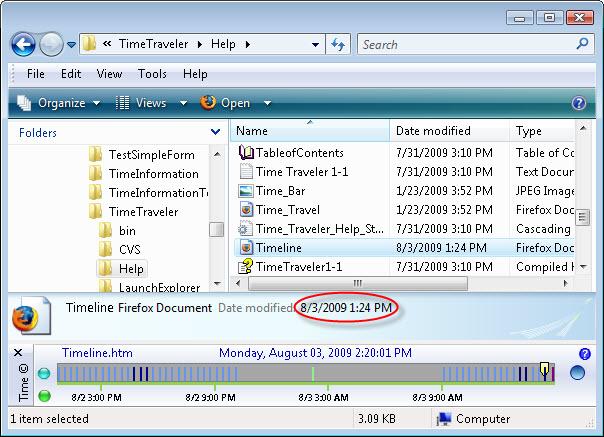 The modified time of the previous version is 1:24 PM, 8 minutes prior to the current version